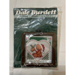 Dale Burdett Christmas Cross Stitch Kit W/ Frame Hobby Stick Bear